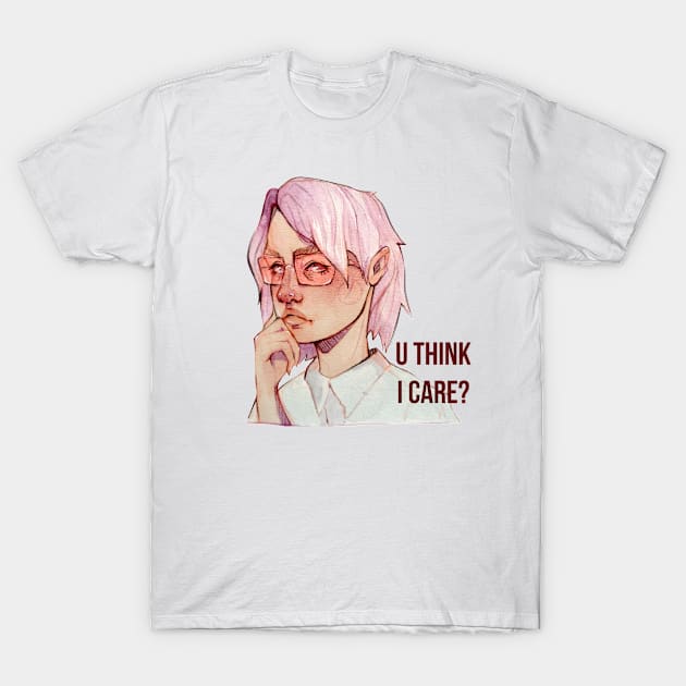 Colored-hair sassy girl T-Shirt by The F* cake